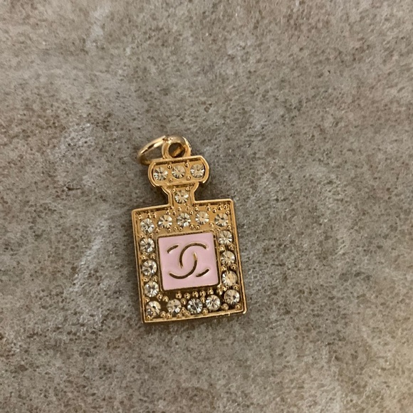 CHANEL Jewelry - HTF Stamped Pink Perfume Bottle Pendant